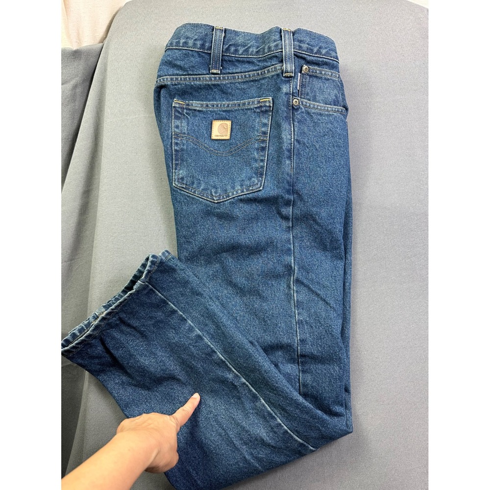 Carhartt Men's Relaxed Fit Straight Leg Jeans Blue Denim B480 DVB 34x30